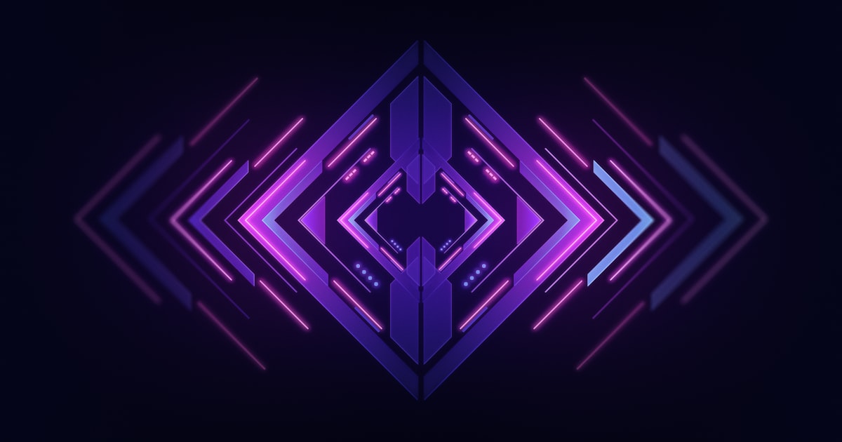Purple geometric pattern of connected shapes representing entity matching